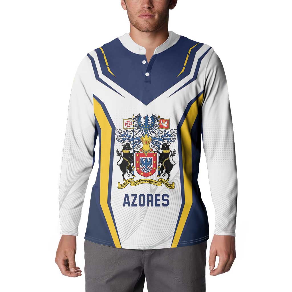 Personalized Azores Portugal Button Sweatshirt Sporty Style - Wonder Print Shop