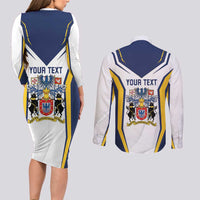 Personalized Azores Portugal Couples Matching Long Sleeve Bodycon Dress and Long Sleeve Button Shirt Sporty Style - Wonder Print Shop