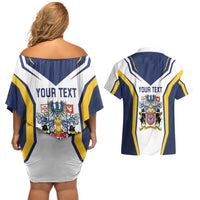 Personalized Azores Portugal Couples Matching Off Shoulder Short Dress and Hawaiian Shirt Sporty Style - Wonder Print Shop