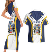 Personalized Azores Portugal Couples Matching Short Sleeve Bodycon Dress and Hawaiian Shirt Sporty Style - Wonder Print Shop