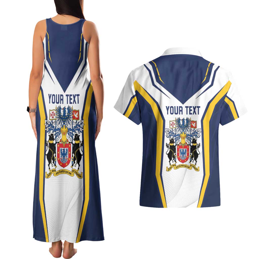 Personalized Azores Portugal Couples Matching Tank Maxi Dress and Hawaiian Shirt Sporty Style - Wonder Print Shop