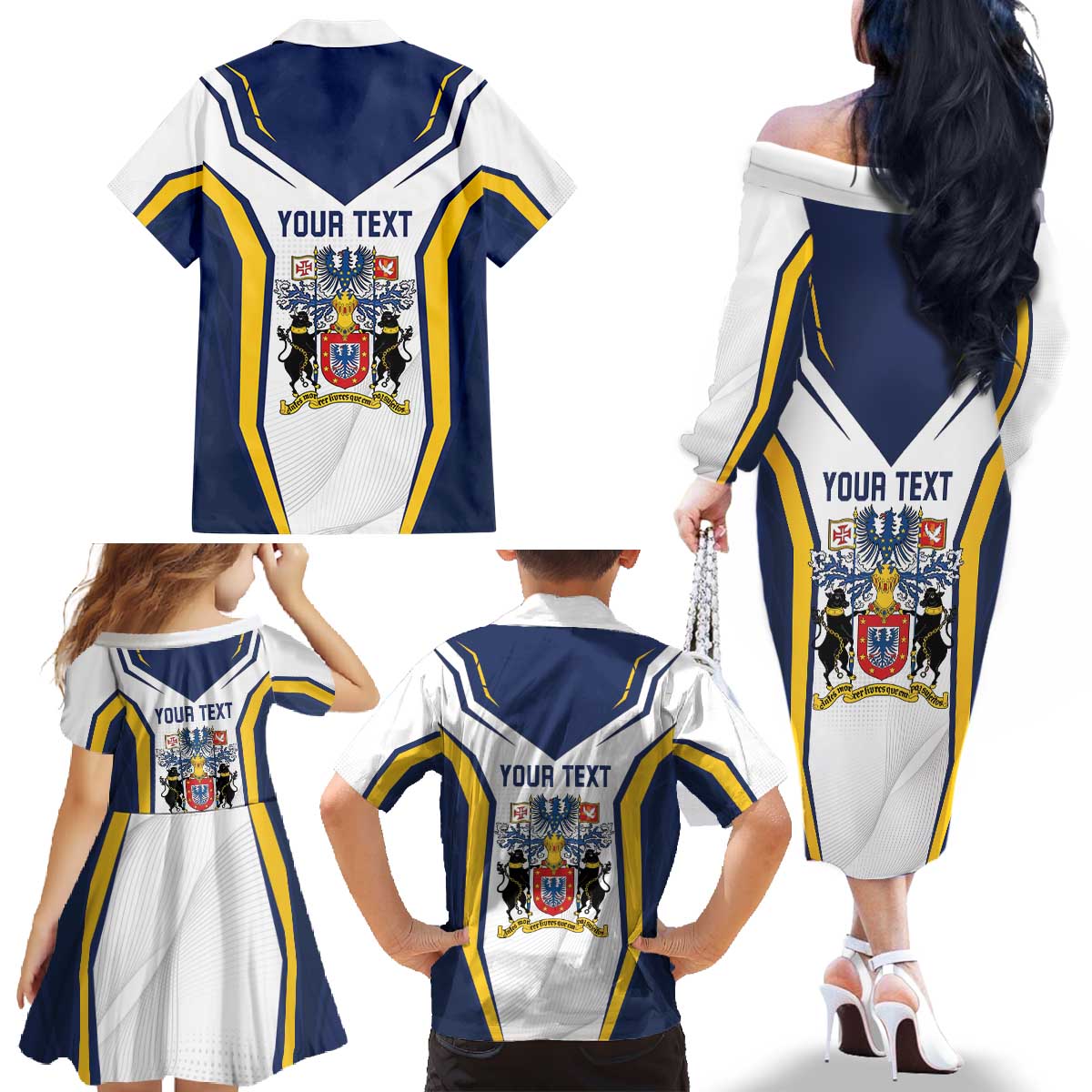 Personalized Azores Portugal Family Matching Off The Shoulder Long Sleeve Dress and Hawaiian Shirt Sporty Style - Wonder Print Shop