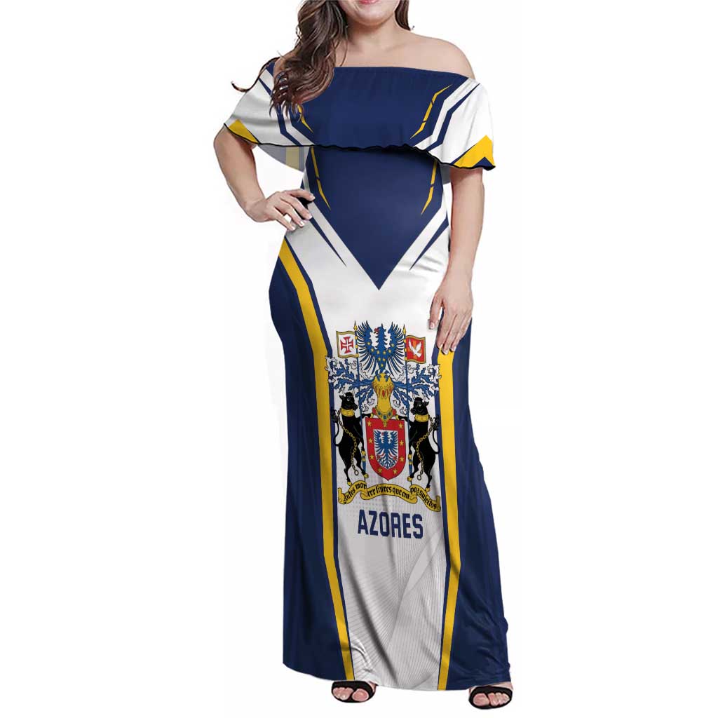 Personalized Azores Portugal Family Matching Off Shoulder Maxi Dress and Hawaiian Shirt Sporty Style - Wonder Print Shop