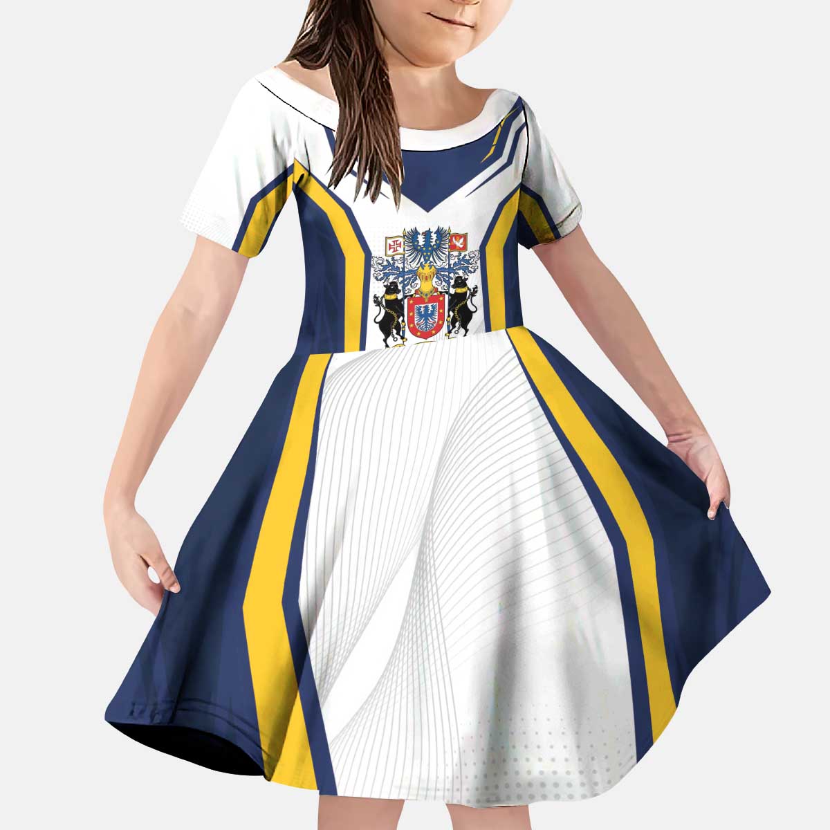 Personalized Azores Portugal Kid Short Sleeve Dress Sporty Style - Wonder Print Shop