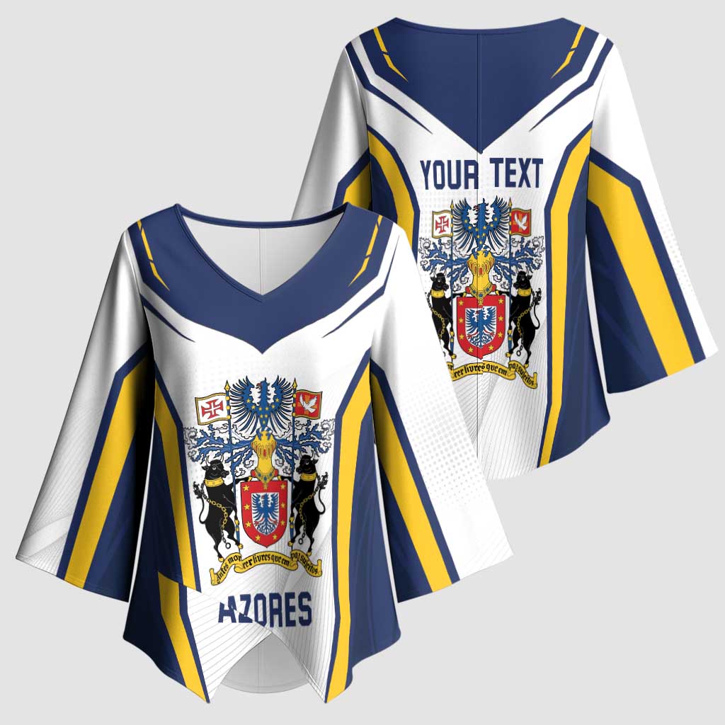 Personalized Azores Portugal Kimono Sleeve Blouse Sporty Style - Wonder Print Shop