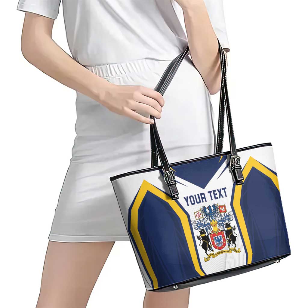 Personalized Azores Portugal Leather Tote Bag Sporty Style - Wonder Print Shop