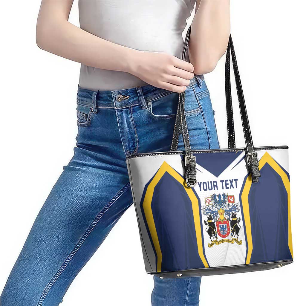Personalized Azores Portugal Leather Tote Bag Sporty Style - Wonder Print Shop