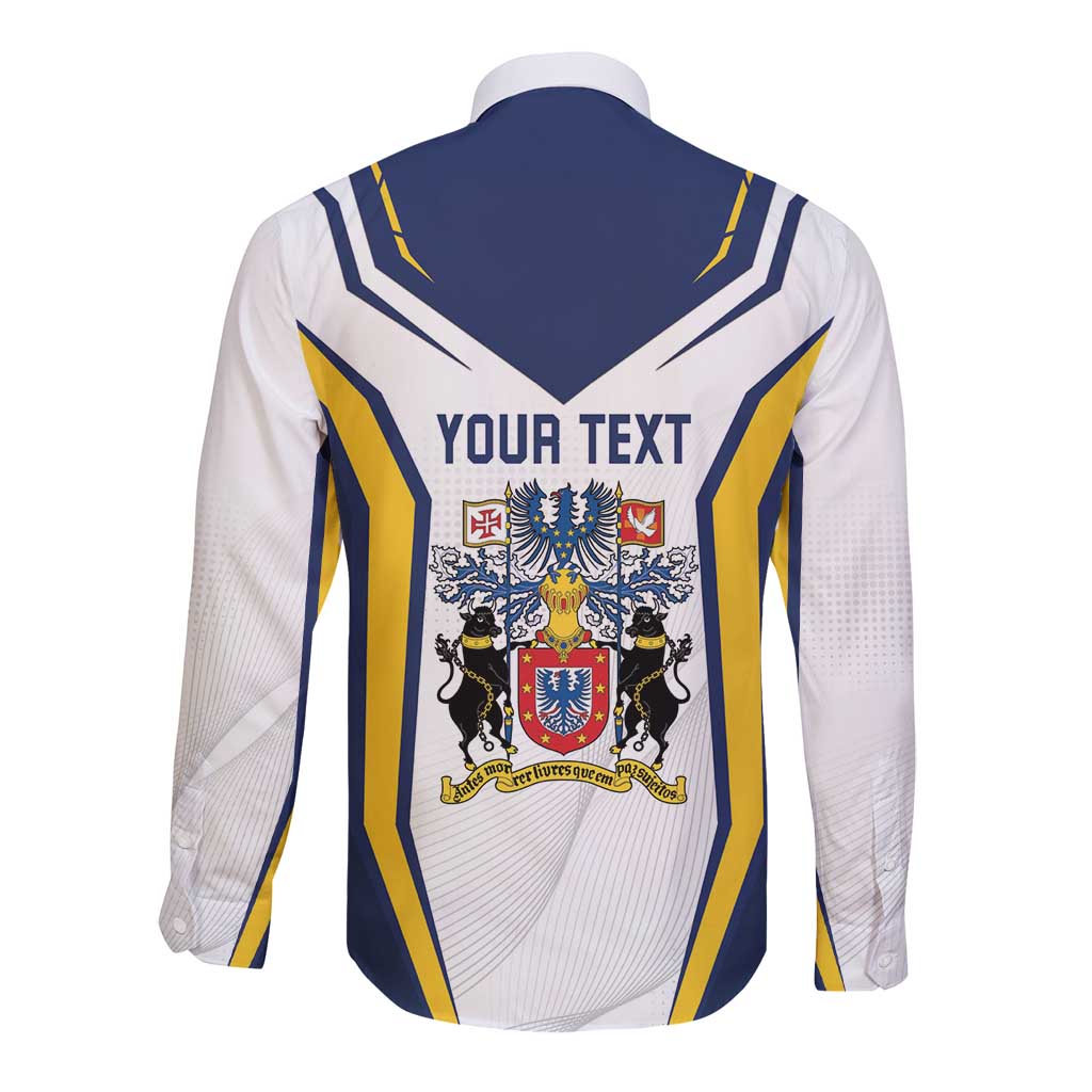 Personalized Azores Portugal Long Sleeve Button Shirt Sporty Style - Wonder Print Shop