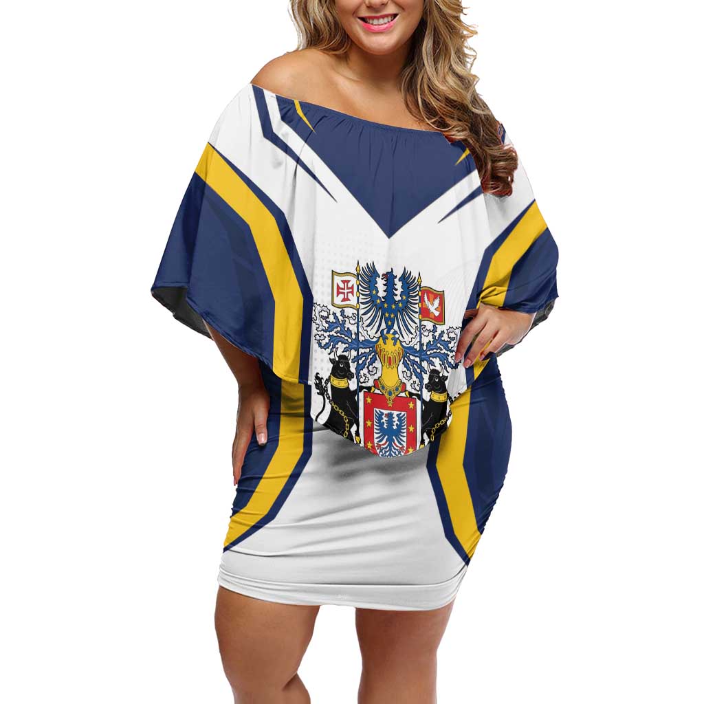 Personalized Azores Portugal Off Shoulder Short Dress Sporty Style - Wonder Print Shop