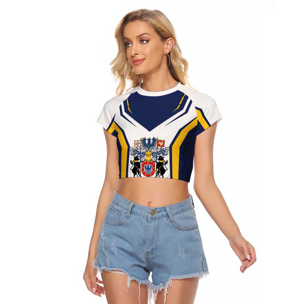 Personalized Azores Portugal Raglan Cropped T Shirt Sporty Style - Wonder Print Shop