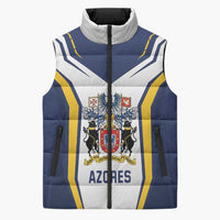 Personalized Azores Portugal Sleeveless Puffer Jacket Sporty Style - Wonder Print Shop