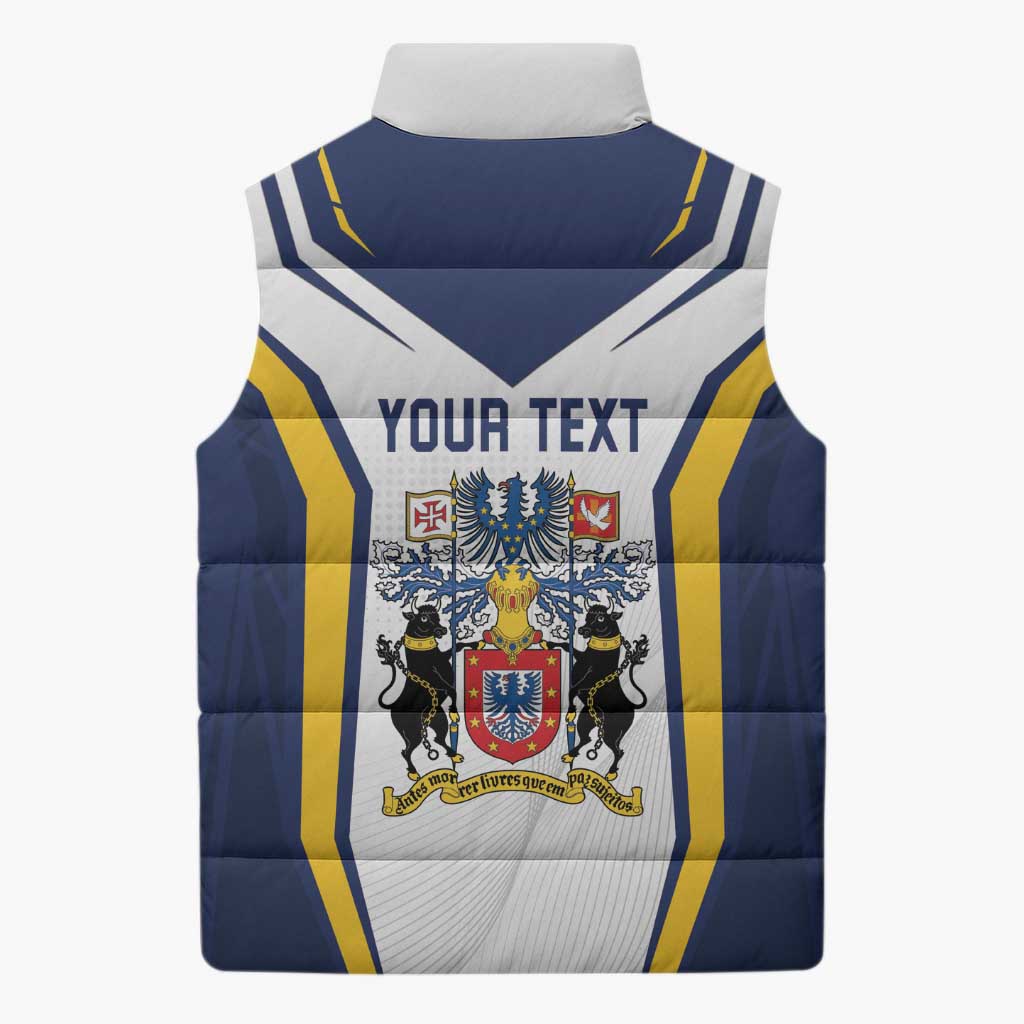 Personalized Azores Portugal Sleeveless Puffer Jacket Sporty Style - Wonder Print Shop