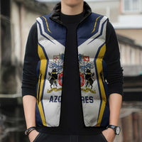 Personalized Azores Portugal Sleeveless Puffer Jacket Sporty Style - Wonder Print Shop