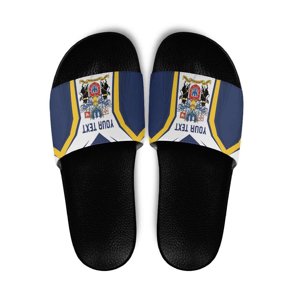 Personalized Azores Portugal Slide Sandals Sporty Style - Wonder Print Shop