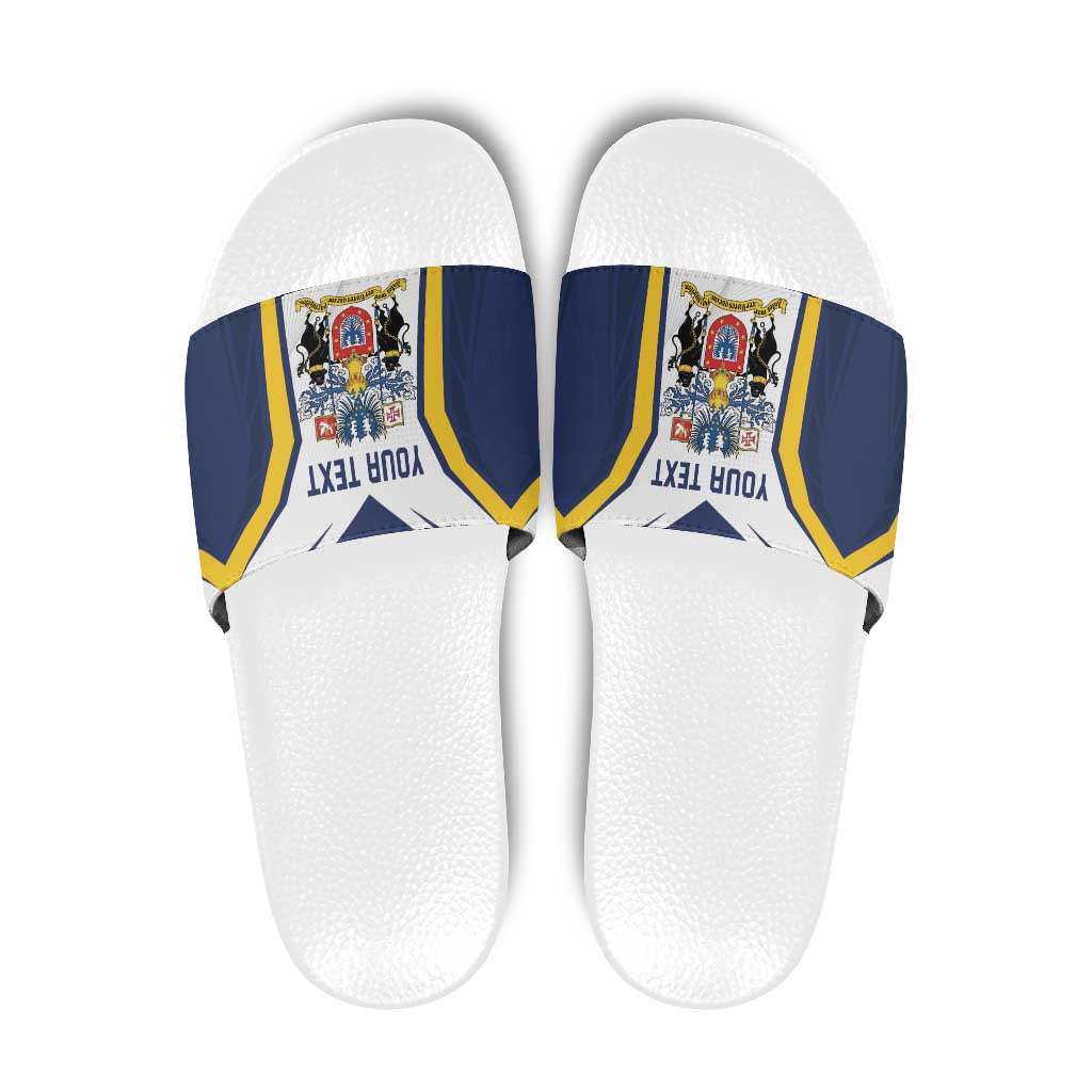 Personalized Azores Portugal Slide Sandals Sporty Style - Wonder Print Shop