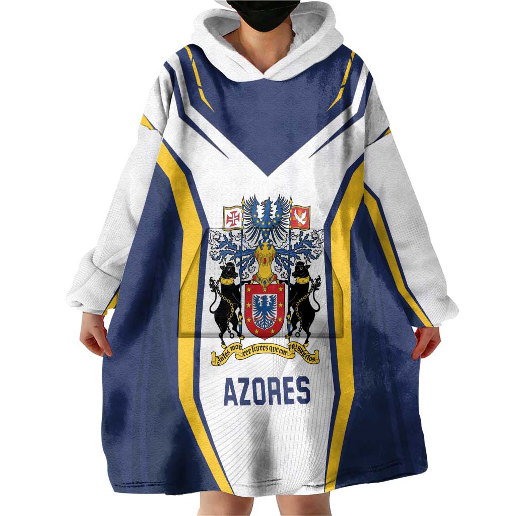 Personalized Azores Portugal Wearable Blanket Hoodie Sporty Style - Wonder Print Shop