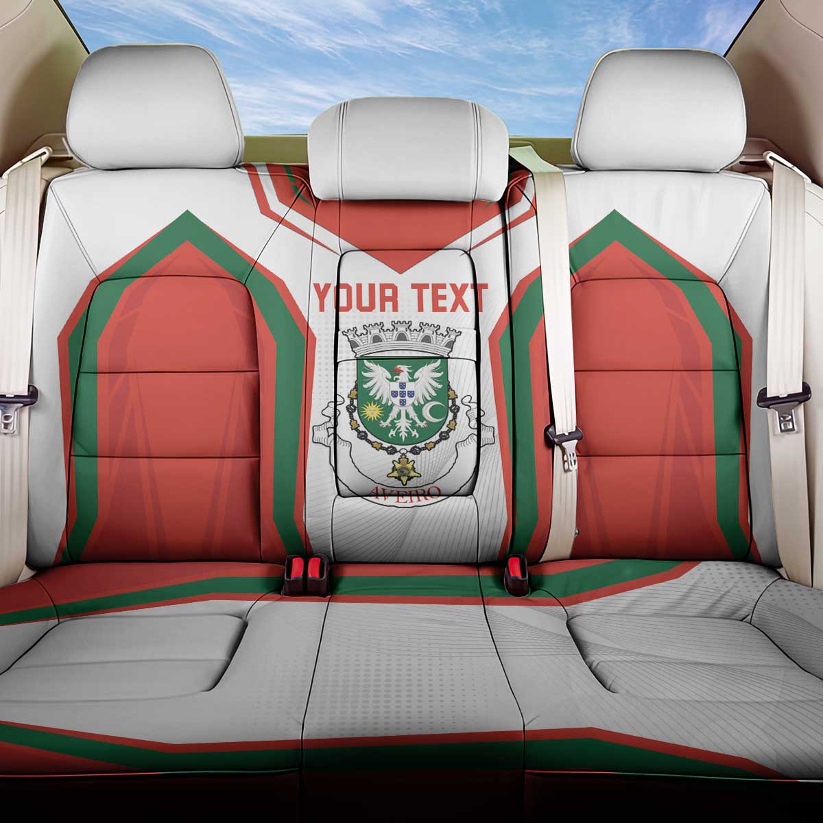 Personalized Aveiro Portugal Back Car Seat Cover Sporty Style - Wonder Print Shop
