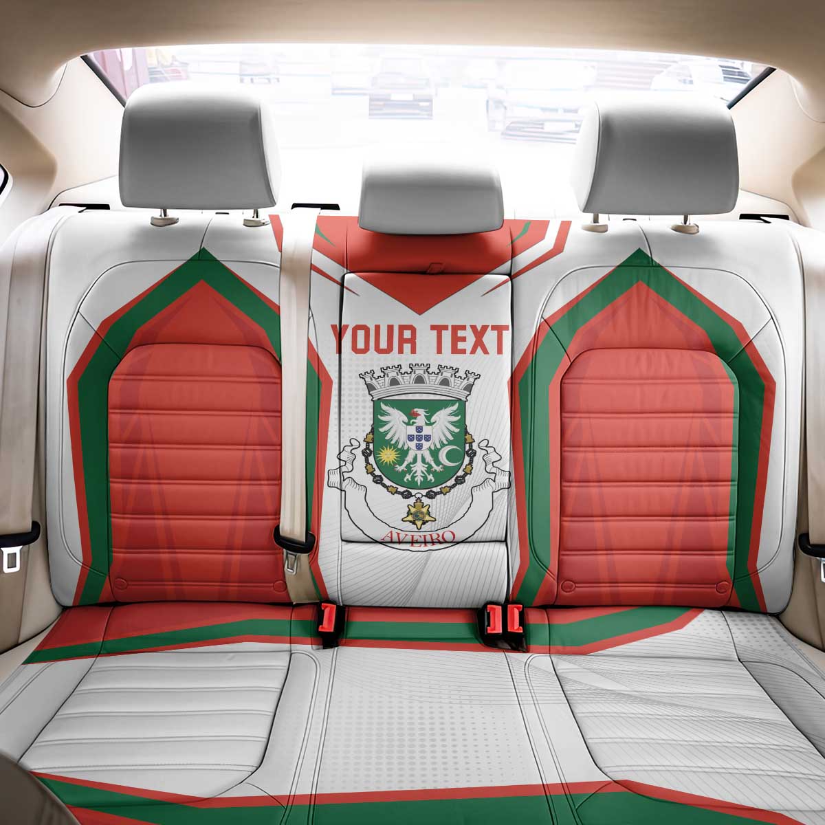 Personalized Aveiro Portugal Back Car Seat Cover Sporty Style - Wonder Print Shop