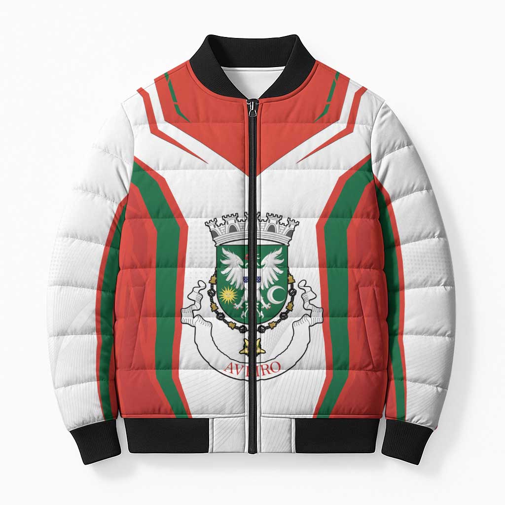 Personalized Aveiro Portugal Bomber Puffer Jacket Sporty Style - Wonder Print Shop
