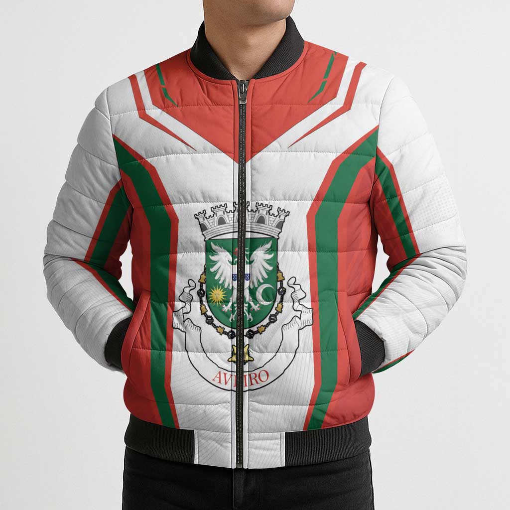 Personalized Aveiro Portugal Bomber Puffer Jacket Sporty Style - Wonder Print Shop