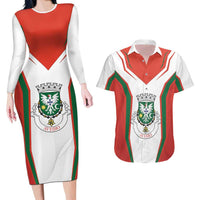 Personalized Aveiro Portugal Couples Matching Long Sleeve Bodycon Dress and Hawaiian Shirt Sporty Style - Wonder Print Shop