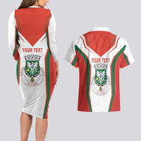 Personalized Aveiro Portugal Couples Matching Long Sleeve Bodycon Dress and Hawaiian Shirt Sporty Style - Wonder Print Shop