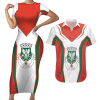 Personalized Aveiro Portugal Couples Matching Short Sleeve Bodycon Dress and Hawaiian Shirt Sporty Style - Wonder Print Shop
