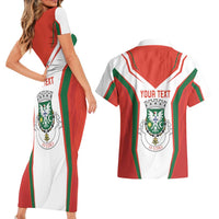 Personalized Aveiro Portugal Couples Matching Short Sleeve Bodycon Dress and Hawaiian Shirt Sporty Style - Wonder Print Shop