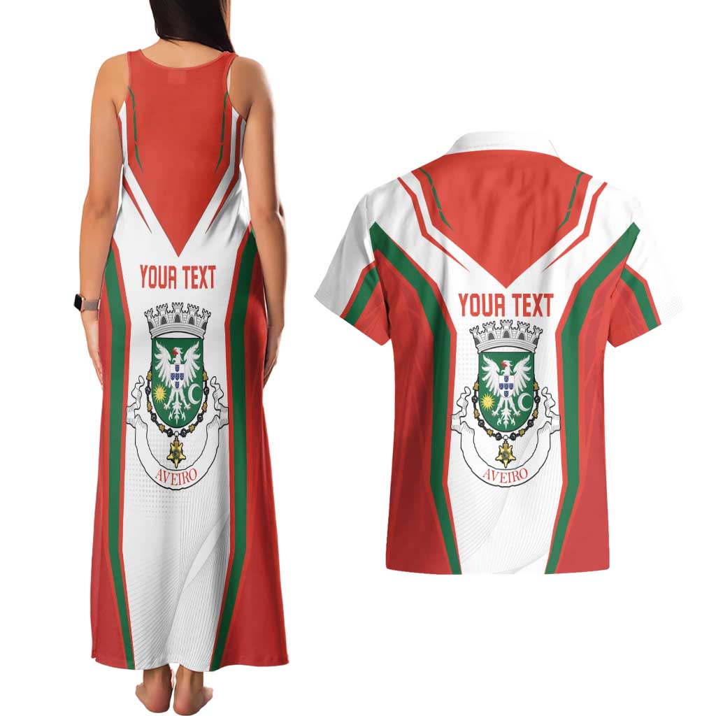 Personalized Aveiro Portugal Couples Matching Tank Maxi Dress and Hawaiian Shirt Sporty Style - Wonder Print Shop