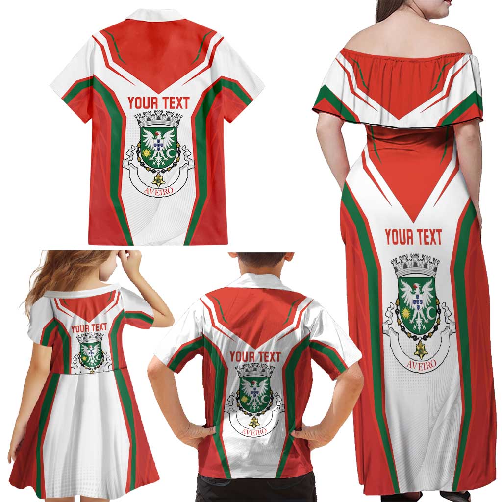 Personalized Aveiro Portugal Family Matching Off Shoulder Maxi Dress and Hawaiian Shirt Sporty Style - Wonder Print Shop