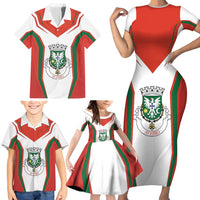 Personalized Aveiro Portugal Family Matching Short Sleeve Bodycon Dress and Hawaiian Shirt Sporty Style - Wonder Print Shop
