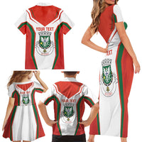 Personalized Aveiro Portugal Family Matching Short Sleeve Bodycon Dress and Hawaiian Shirt Sporty Style - Wonder Print Shop