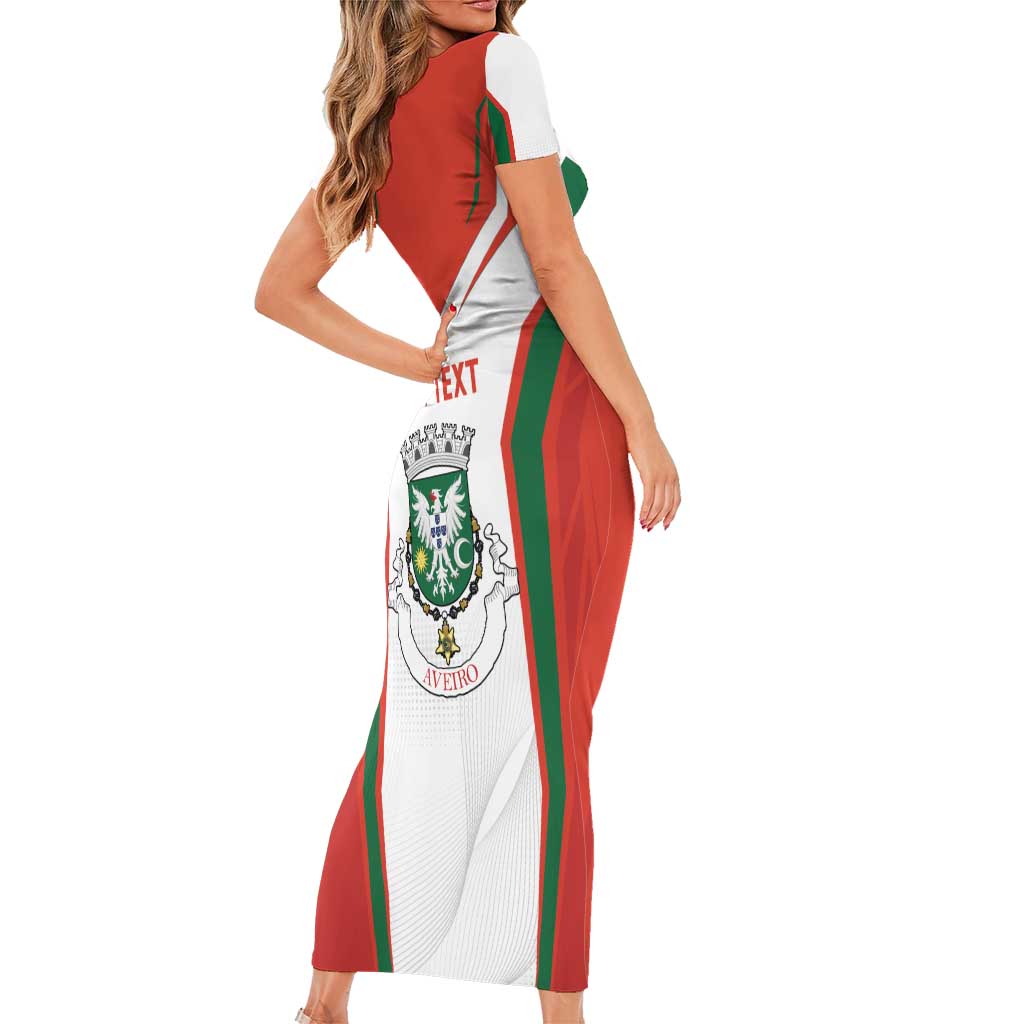 Personalized Aveiro Portugal Family Matching Short Sleeve Bodycon Dress and Hawaiian Shirt Sporty Style - Wonder Print Shop