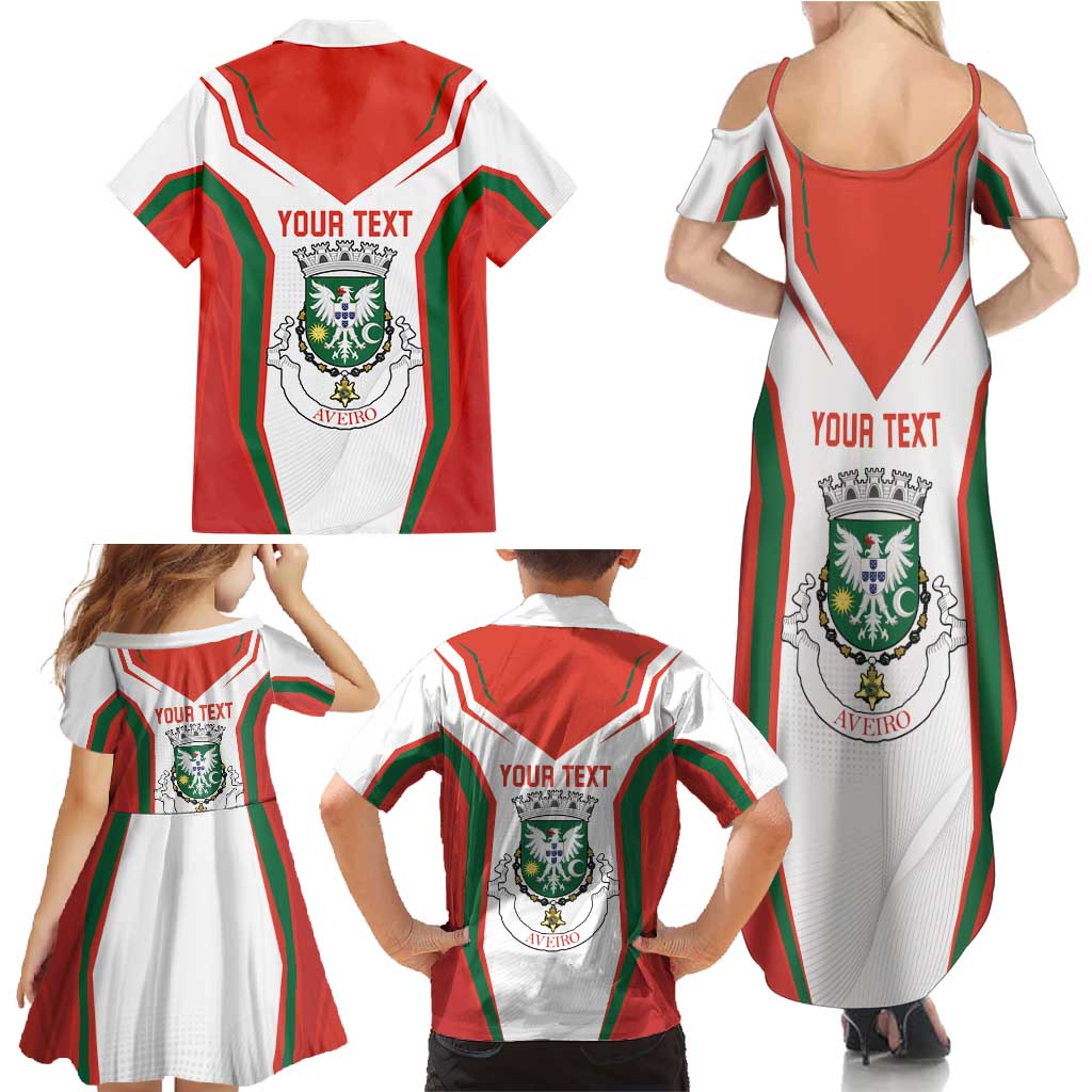 Personalized Aveiro Portugal Family Matching Summer Maxi Dress and Hawaiian Shirt Sporty Style - Wonder Print Shop