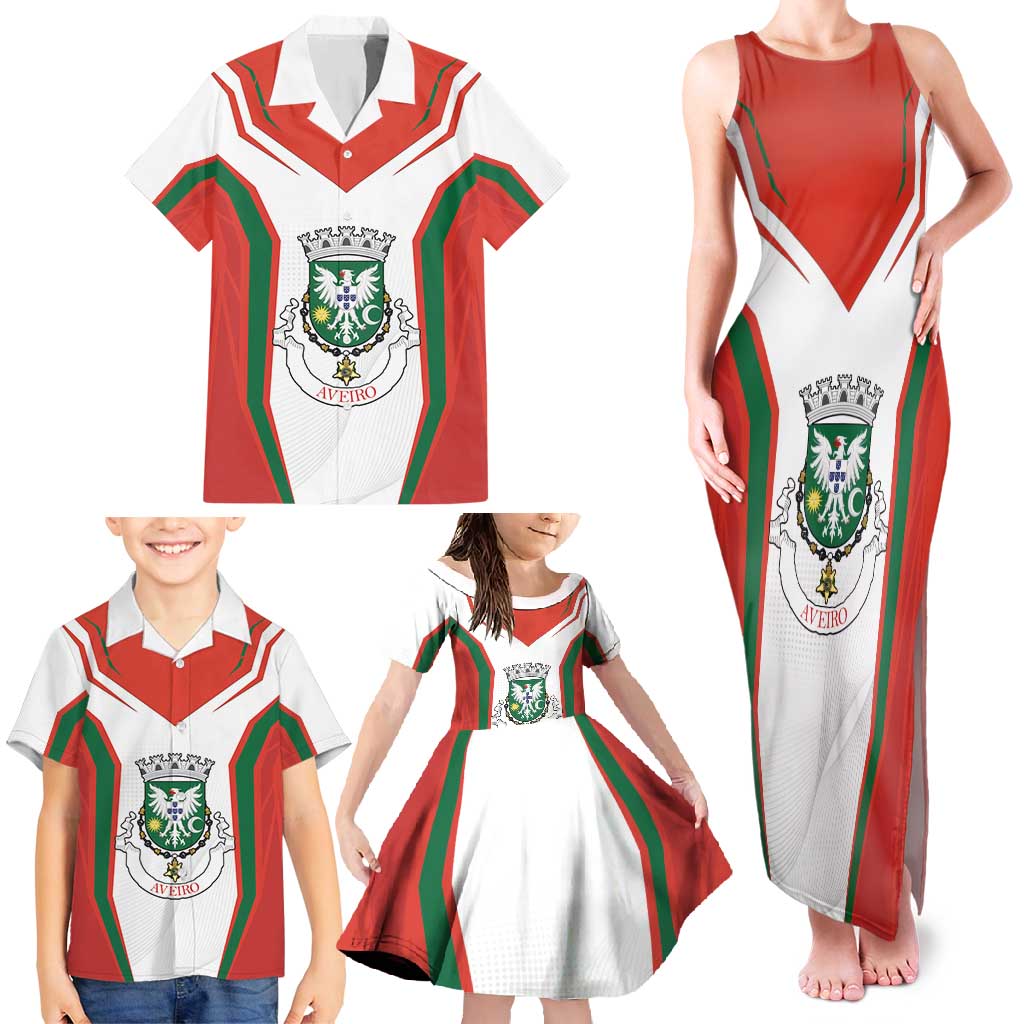 Personalized Aveiro Portugal Family Matching Tank Maxi Dress and Hawaiian Shirt Sporty Style - Wonder Print Shop