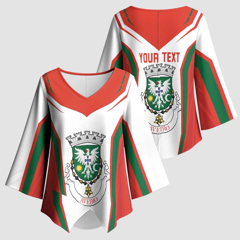 Personalized Aveiro Portugal Kimono Sleeve Blouse Sporty Style - Wonder Print Shop