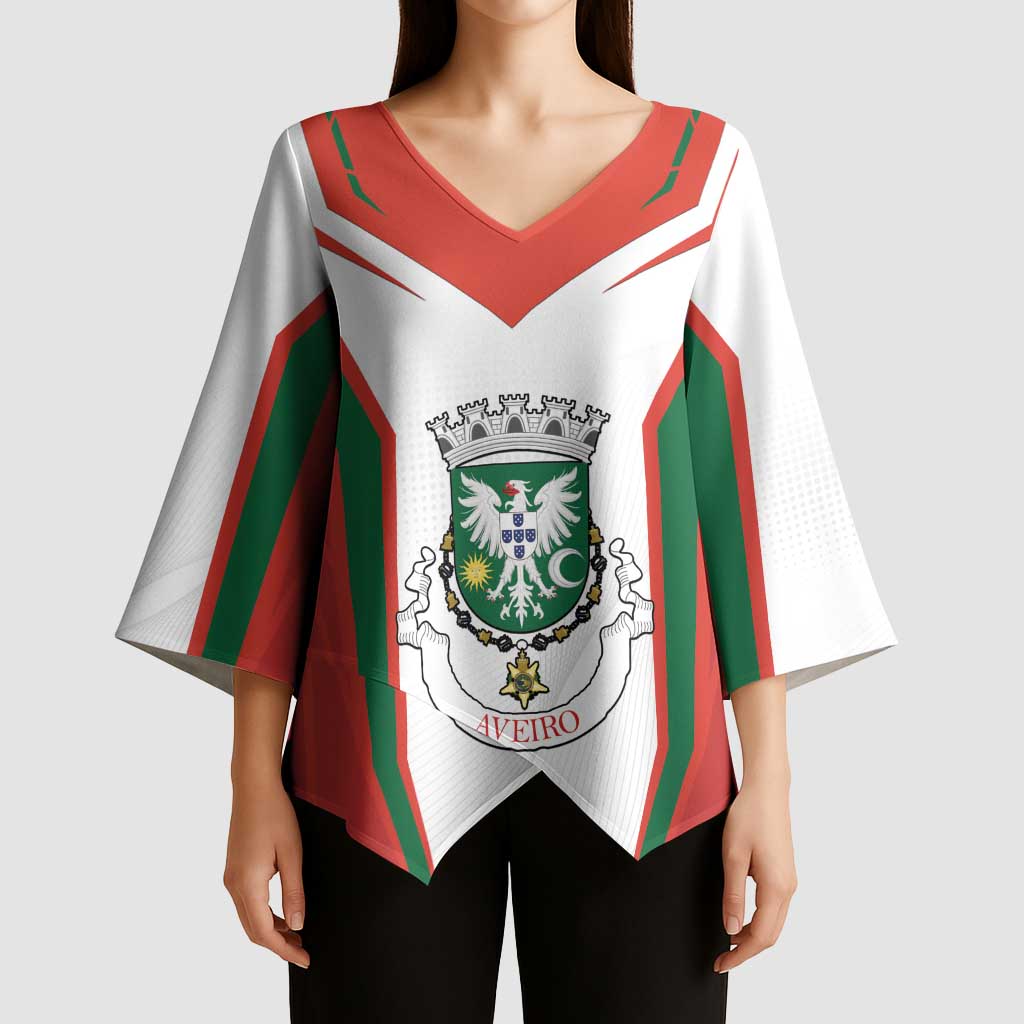 Personalized Aveiro Portugal Kimono Sleeve Blouse Sporty Style - Wonder Print Shop