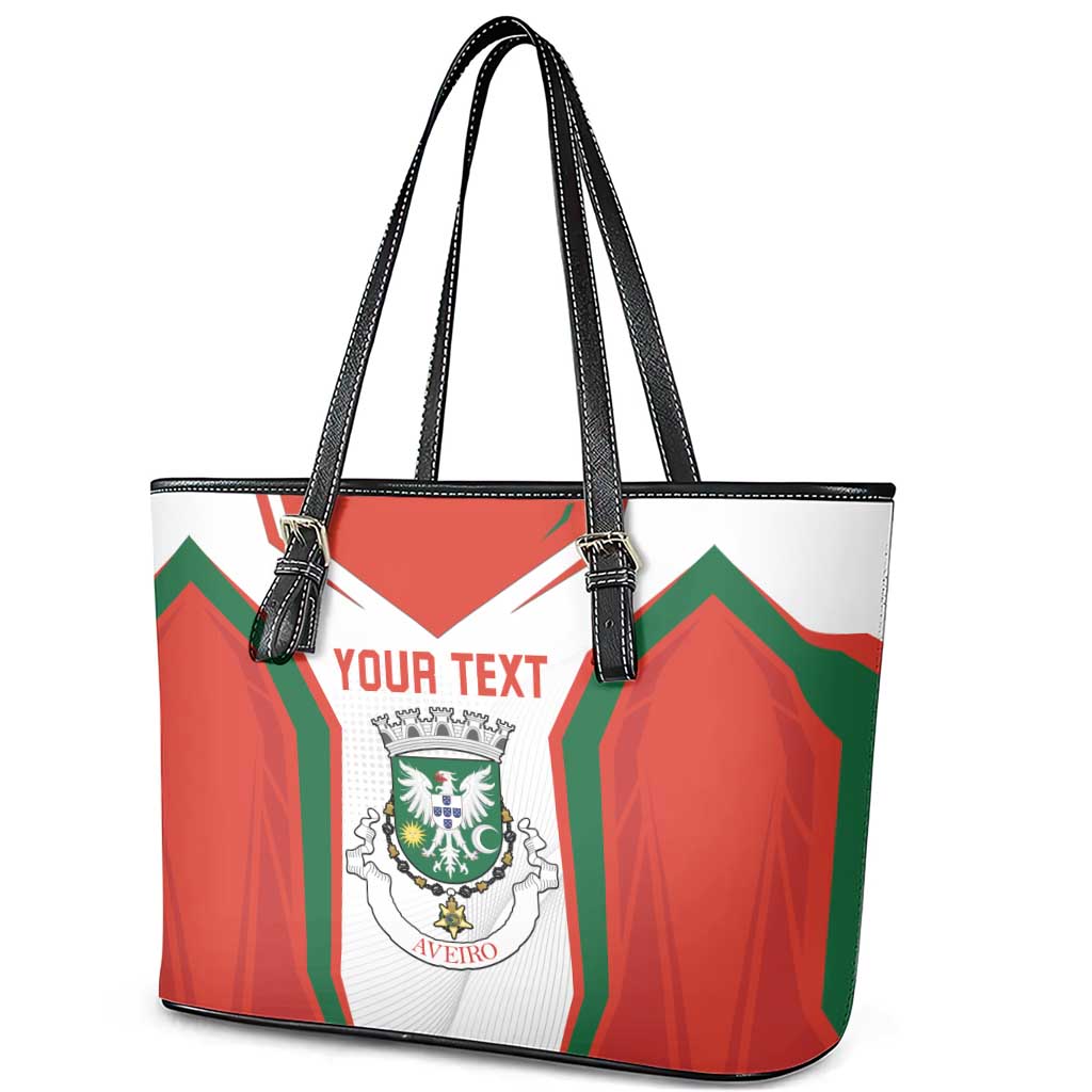 Personalized Aveiro Portugal Leather Tote Bag Sporty Style - Wonder Print Shop