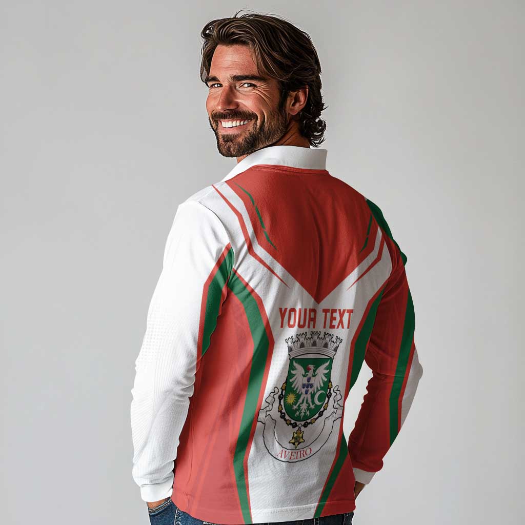 Personalized Aveiro Portugal Long Sleeve Polo Shirt Sporty Style - Wonder Print Shop