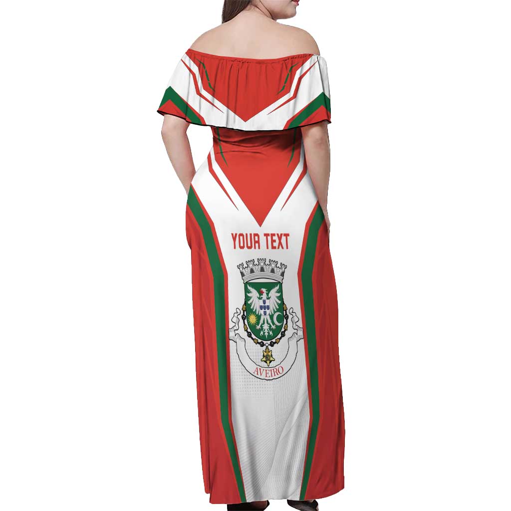 Personalized Aveiro Portugal Off Shoulder Maxi Dress Sporty Style - Wonder Print Shop