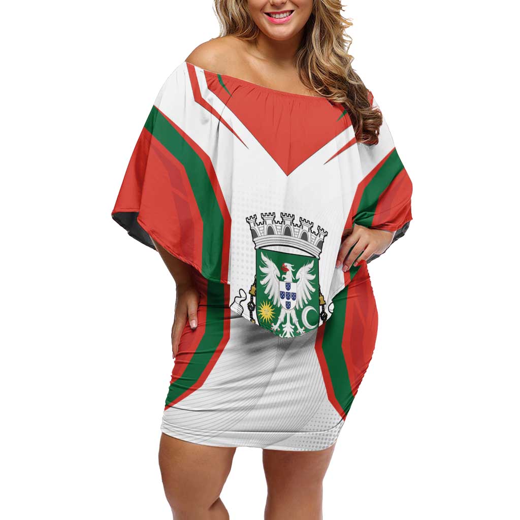 Personalized Aveiro Portugal Off Shoulder Short Dress Sporty Style - Wonder Print Shop