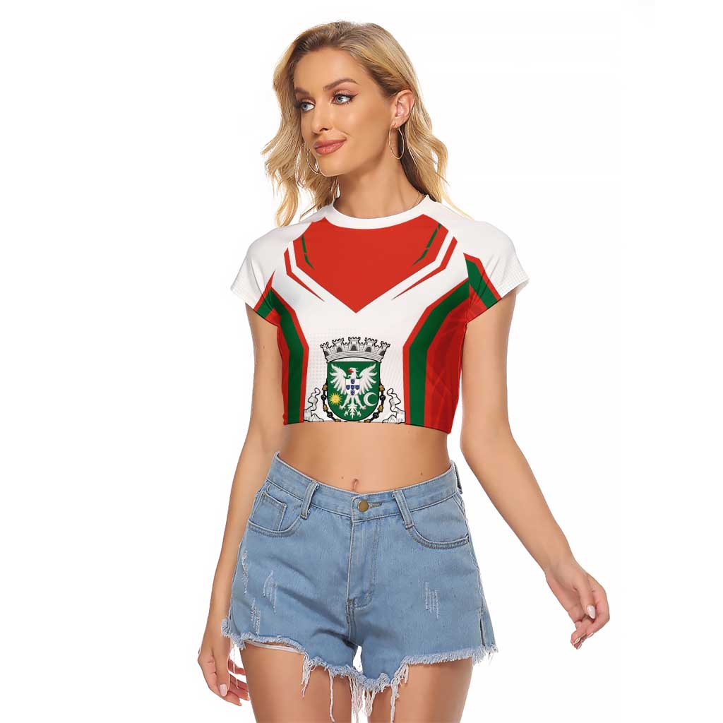 Personalized Aveiro Portugal Raglan Cropped T Shirt Sporty Style - Wonder Print Shop