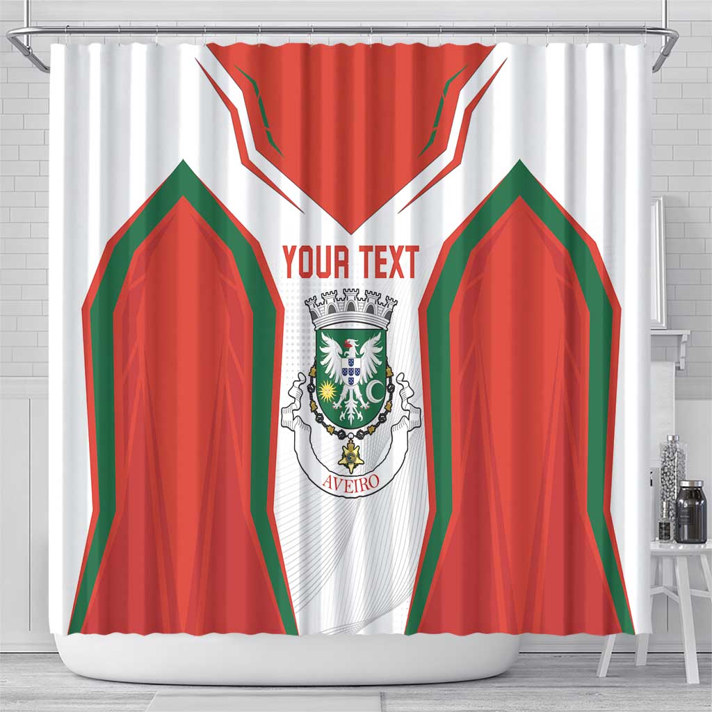 Personalized Aveiro Portugal Shower Curtain Sporty Style - Wonder Print Shop