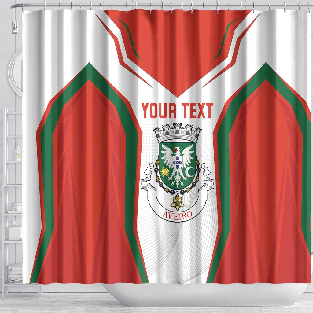 Personalized Aveiro Portugal Shower Curtain Sporty Style - Wonder Print Shop