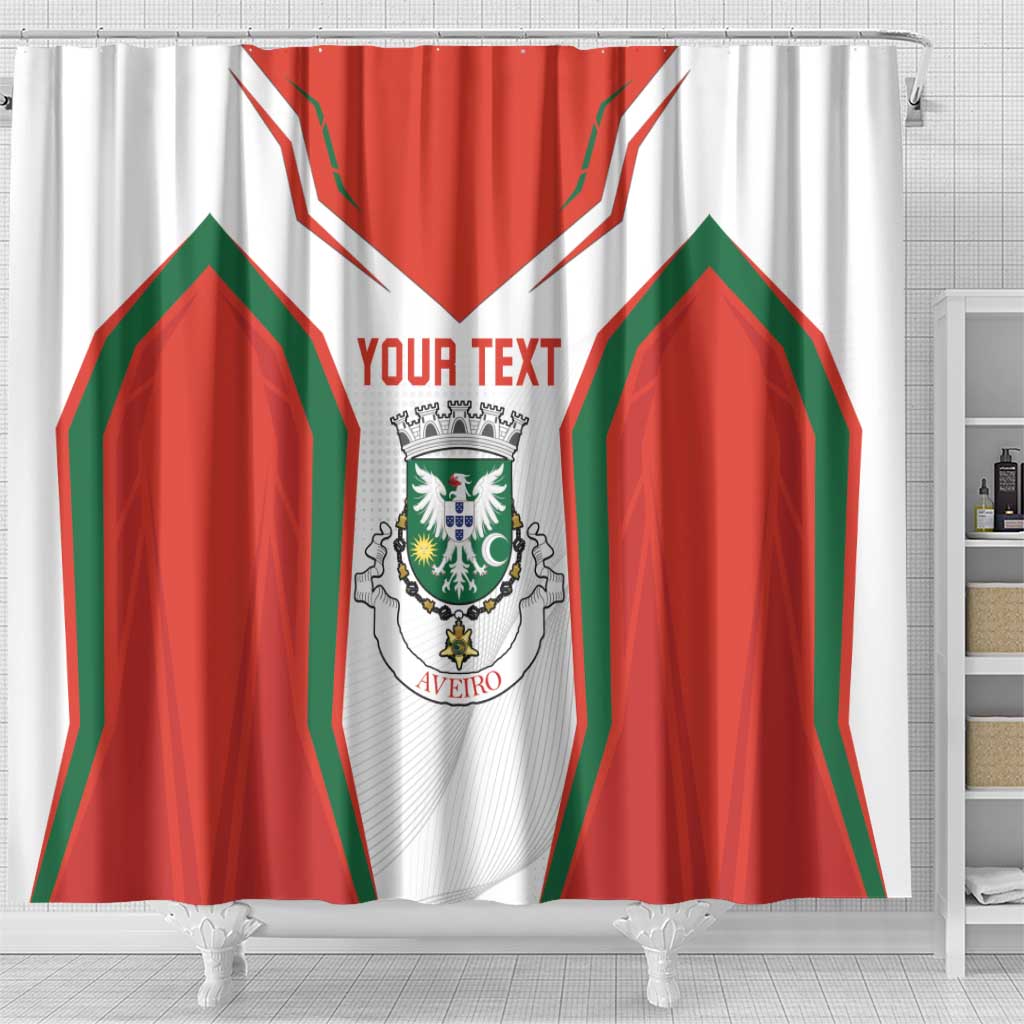 Personalized Aveiro Portugal Shower Curtain Sporty Style - Wonder Print Shop
