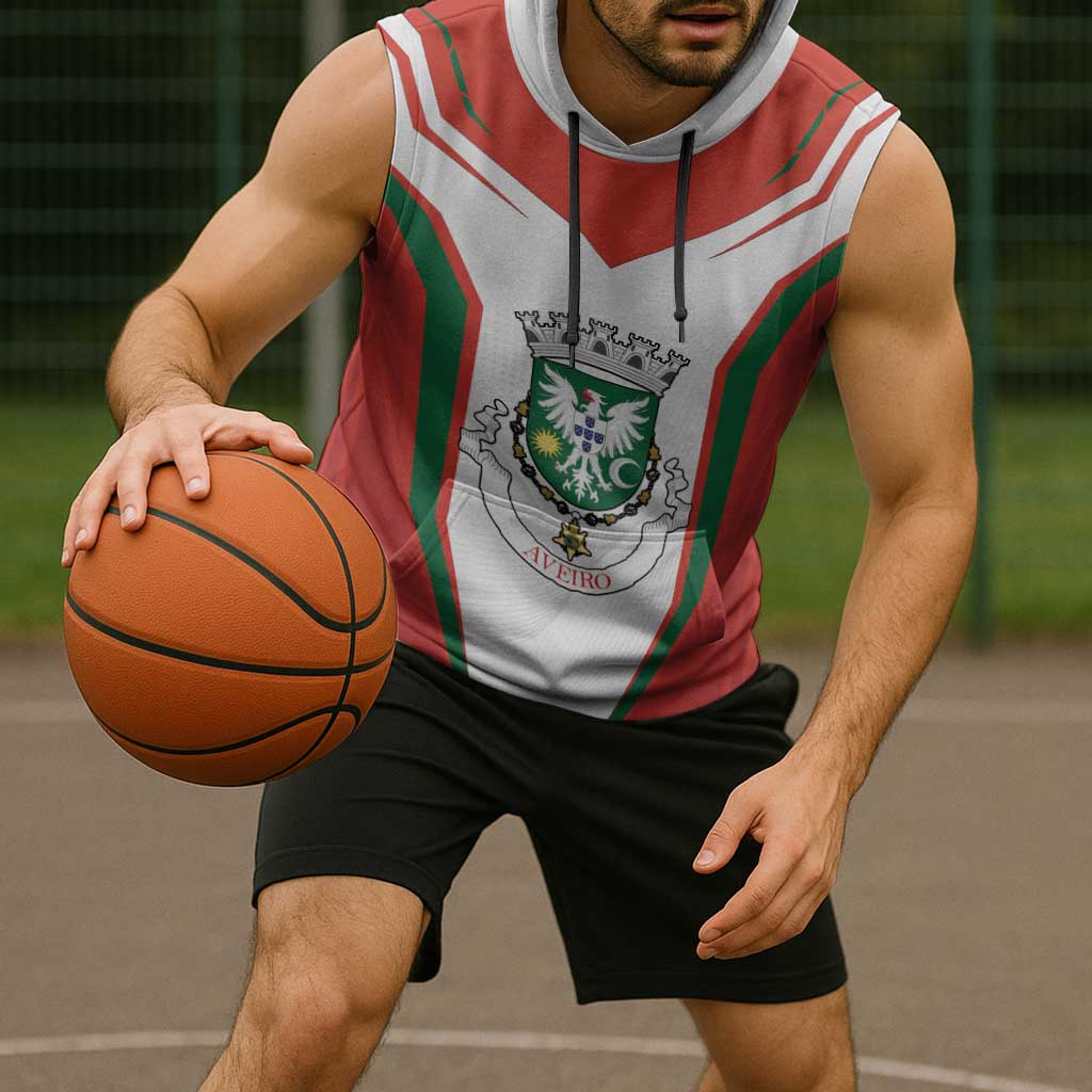 Personalized Aveiro Portugal Sleeveless Hoodie Sporty Style - Wonder Print Shop
