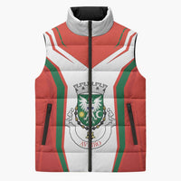 Personalized Aveiro Portugal Sleeveless Puffer Jacket Sporty Style - Wonder Print Shop