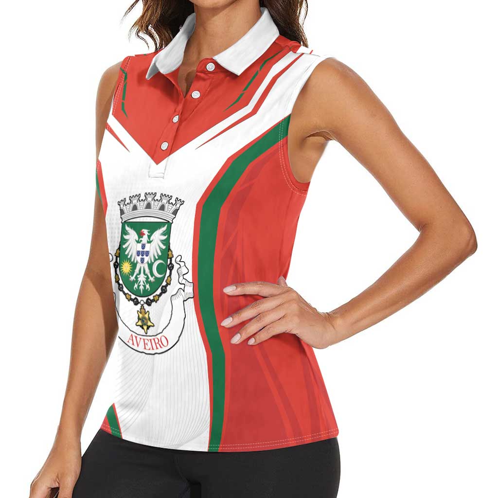 Personalized Aveiro Portugal Women Sleeveless Polo Shirt Sporty Style - Wonder Print Shop