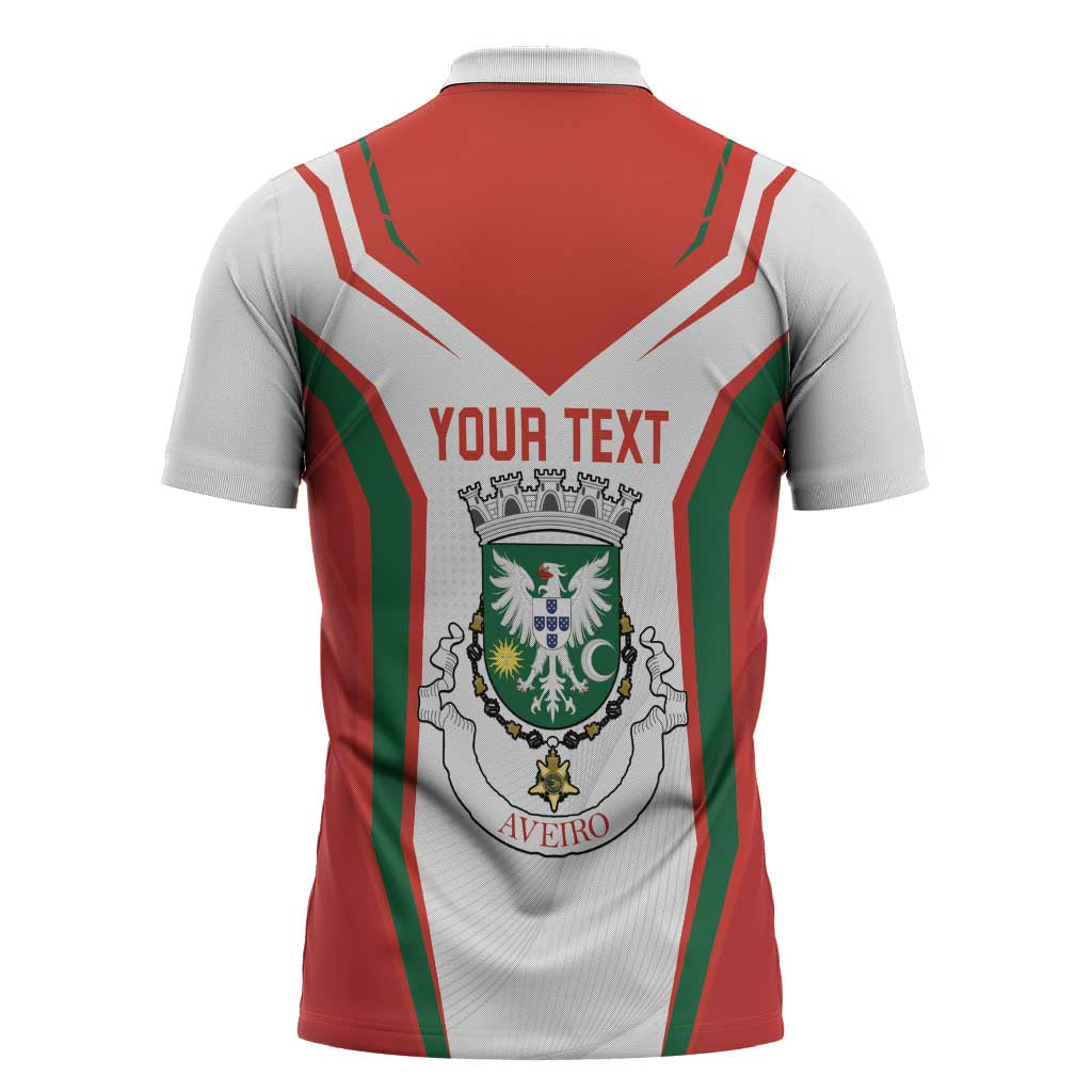 Personalized Aveiro Portugal Zipper Polo Shirt Sporty Style - Wonder Print Shop