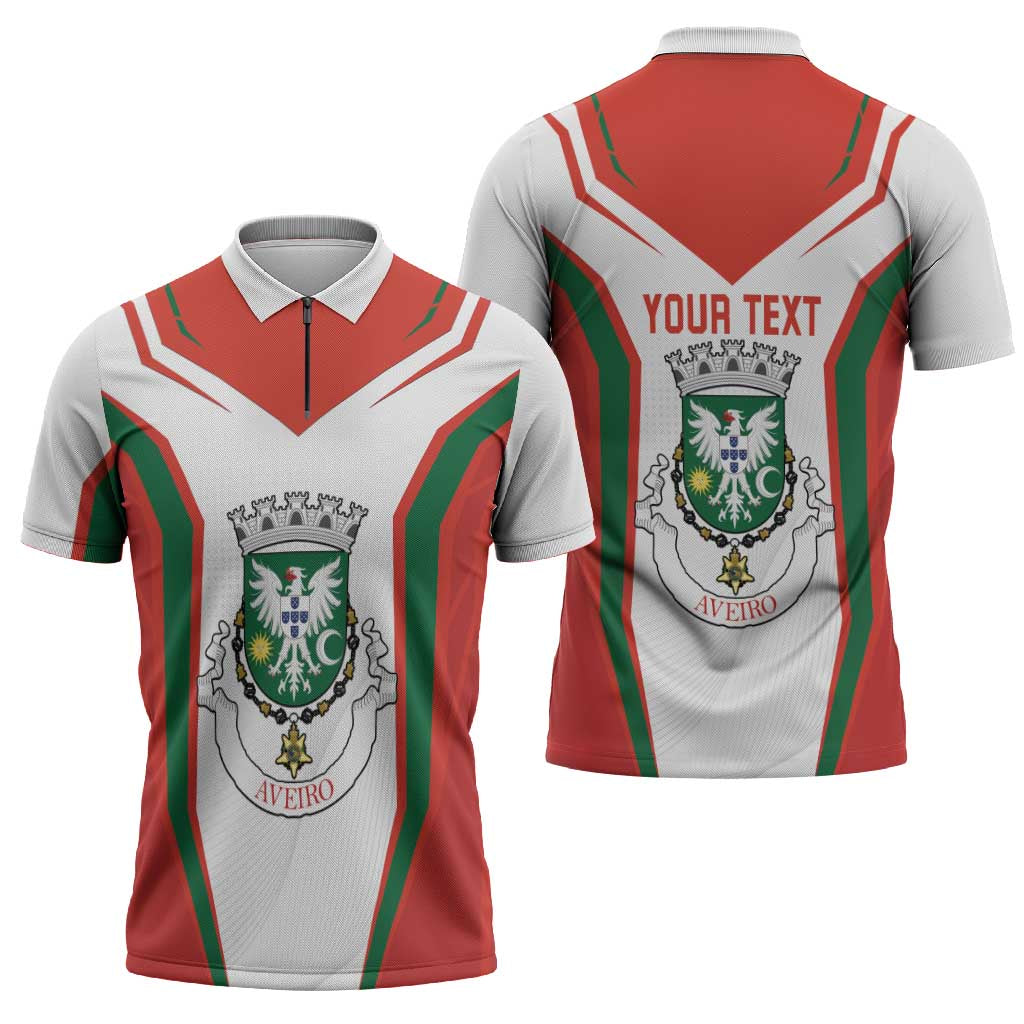 Personalized Aveiro Portugal Zipper Polo Shirt Sporty Style - Wonder Print Shop